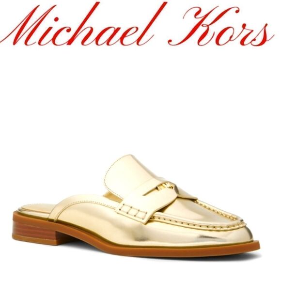 Michael Kors Shoes - Michael Kors Eden Metallic Leather Mule New Without Box